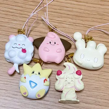 포켓몬 플랫 마스코트 페어리 컴프 세트 캡슐 토이