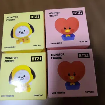 BT21 모니터 피규어 4개 세트