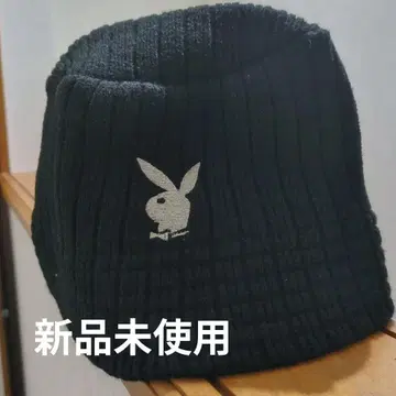 PLAYBOY 블랙 니트 모자 PBV0017