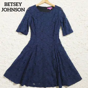 베치슨슨 레이스 원피스 무릎 기장 A라인 네이비 M 상당