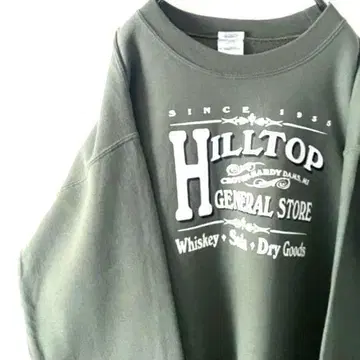 HILLTOP GENERAL STORE 맨투맨 카키 그린 구제 의류