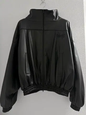 AMNJX 히라모토 렌 가죽 Black Rose RIZIN 트랙 자켓