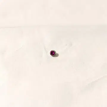 아나토메탈 베젤 세트 젬 엔드 14G 레드 지르코니아