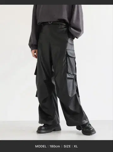 [ LILL ] 드레이프/빈티지 느낌 데님/와이드 슬랙스 카고 팬츠