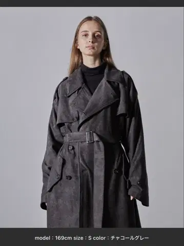 [ CLEL ] 더블 테크 페이드 트렌치코트