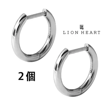 라이온 하트 후프 귀걸이 실버 2개 LION HEART