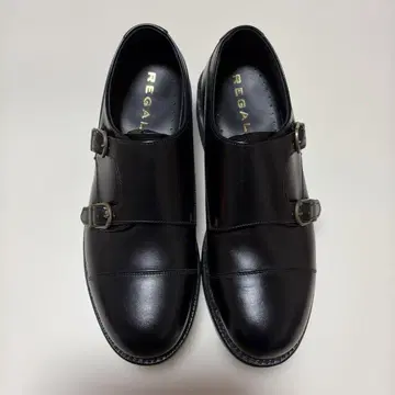 REGAL 블랙 더블 몽크 비즈니스 슈즈 24cm