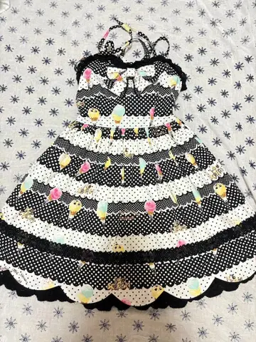 베이비더스타즈 샤인브라이트 오버롤 스커트