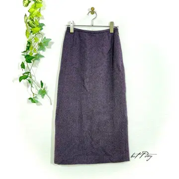 23구 ONWARD 울 롱 스커트 퍼플 보라색 32 XS 상당