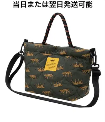 kiu 키우 토트백 숄더백 발수 카키 레오파드