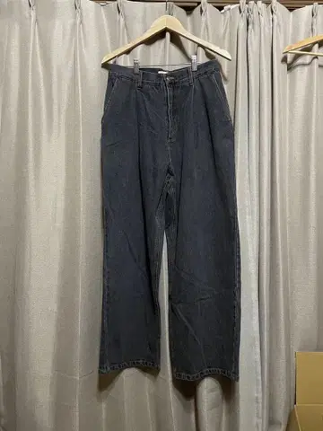 SINSS 와이드 벌룬 데님 네이비 S