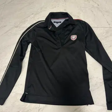 TOMMY HILFIGER 블랙 긴팔 피케 셔츠 S