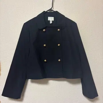 H&M 더블 브레스트 자켓 숏 자켓 크롭 기장