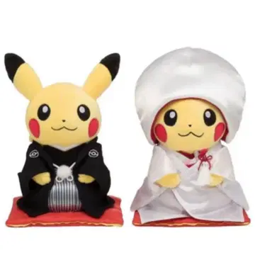 포켓몬 웨딩 봉제 인형 일본 의류 피카츄 봉제 인형