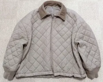 유니클로C 퍼프테크 블루종 베이지 퀼팅 자켓 XL