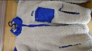 파타고니아 레트로 플리스 자켓 M 베이지 파랑