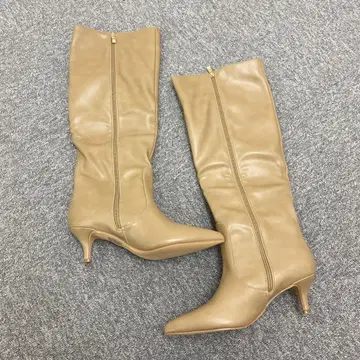 베이지 롱 부츠 39
