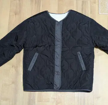 퀼팅 자켓 블랙 리버서블