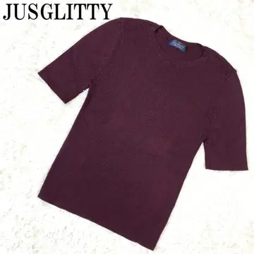 JUSGLITTY 저스길리티 리브 니트 퍼플 2 B6357