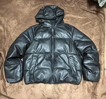 GIVY ZARA 후드 부착 다운 자켓 블랙