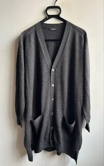 [새상품급] zucca 니트 가디건 M 그레이 모 100% 주카