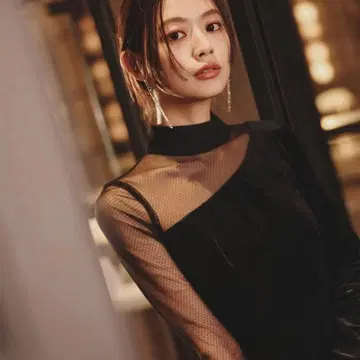 [ 2025년 이번 시즌 ] anuans 시어 콤비 타이트 원피스