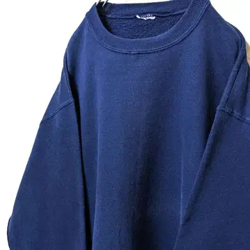 빅 루즈 플레인 무지 맨투맨 트레이닝복 네이비 네이비 컬러 구제 의류