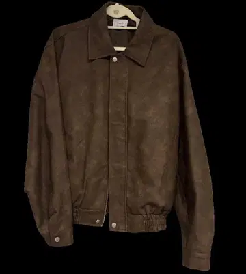 브라운 스웨이드풍 자켓