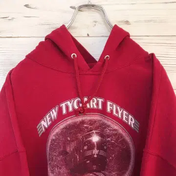 [레어] 저지 후드티 XL 빅 로고 레드 빨간색 P355