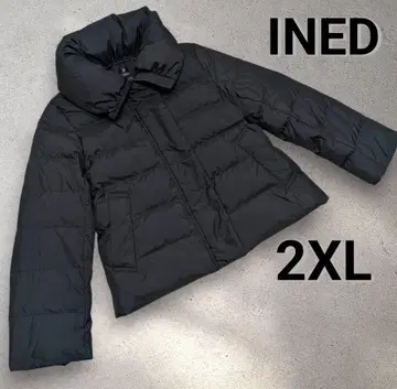 [레어] INED 다운 자켓 하이넥 숄카라 블랙 2XL
