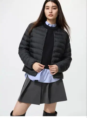 유니클로 퍼프테크 컴팩트 자켓 블랙 M 새상품, 미사용