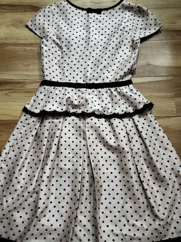 레스 빠세 핑크 도트 레이스와 리본이 귀여운 원피스