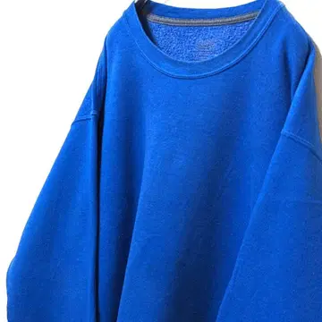 프룻 오브 더 룸 무지 맨투맨 트레이닝복 블루 파랑 L 구제 올드