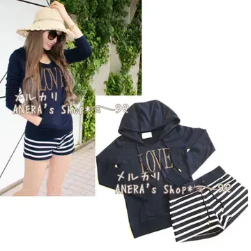 Rady 네이비 LOVE 후드 부착 후드티 셋업 레이디 정품