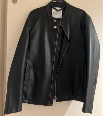 RESTORATION 블랙 싱글 라이더 자켓 M 인조 가죽