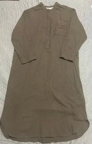무인양품 플란넬 원피스 룸웨어 브라운 M