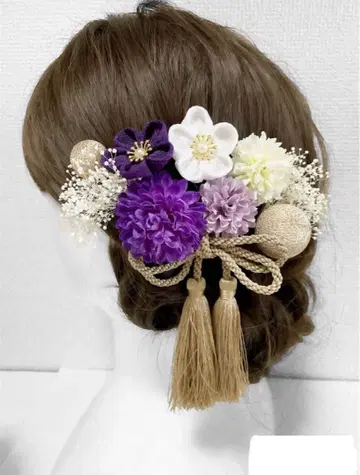 일본풍 머리 장식 꽃 장식 태슬 포함
