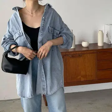 210nouve 데님 오버사이즈 셔츠