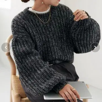 DISCOAT 라메 골지 풀오버