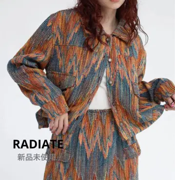 [새상품] 멀티 컬러 자카드 자켓 라디에이트 야마다야 인도