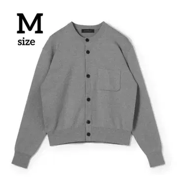[ CABaN ] 코튼 캐시미어 포켓 크루넥 가디건 그레이 M