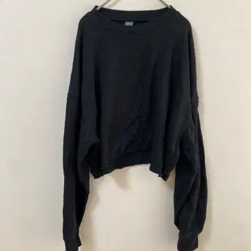 wild fable 블랙 크롭 맨투맨 M