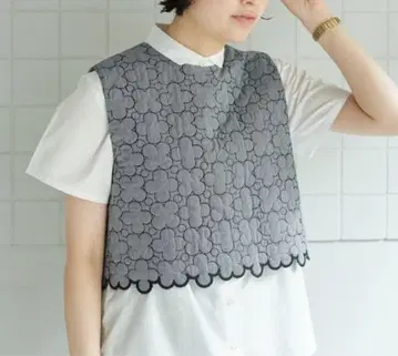 bulle de savon 꽃과 점 퀼팅 베스트