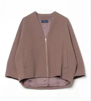 SHIPS 노카라 코쿤 지퍼 블루종