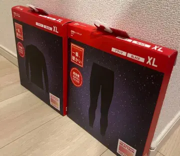 유니클로 울트라 웜 히트텍 상하의 세트 블랙 XL 남성용 미사용 새상품