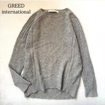 [ GREED international ] 케이블 니트 스웨터 크루넥