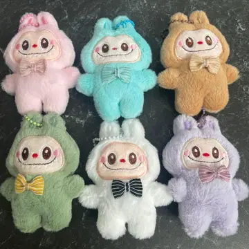 Labubu 봉제 인형 스트랩 6개 세트