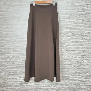 A라인 플레어 롱 스커트 브라운 사이즈 34