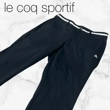 [르꼬끄 스포르티브] 하의 바지 팬츠 블랙 x 브랜드 로고 아웃도어