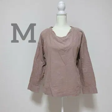 스튜디오 클립 블라우스 긴팔 티셔츠 더스티 핑크 코튼 M